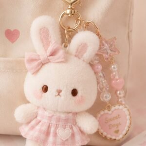 llavero conejo de peluche