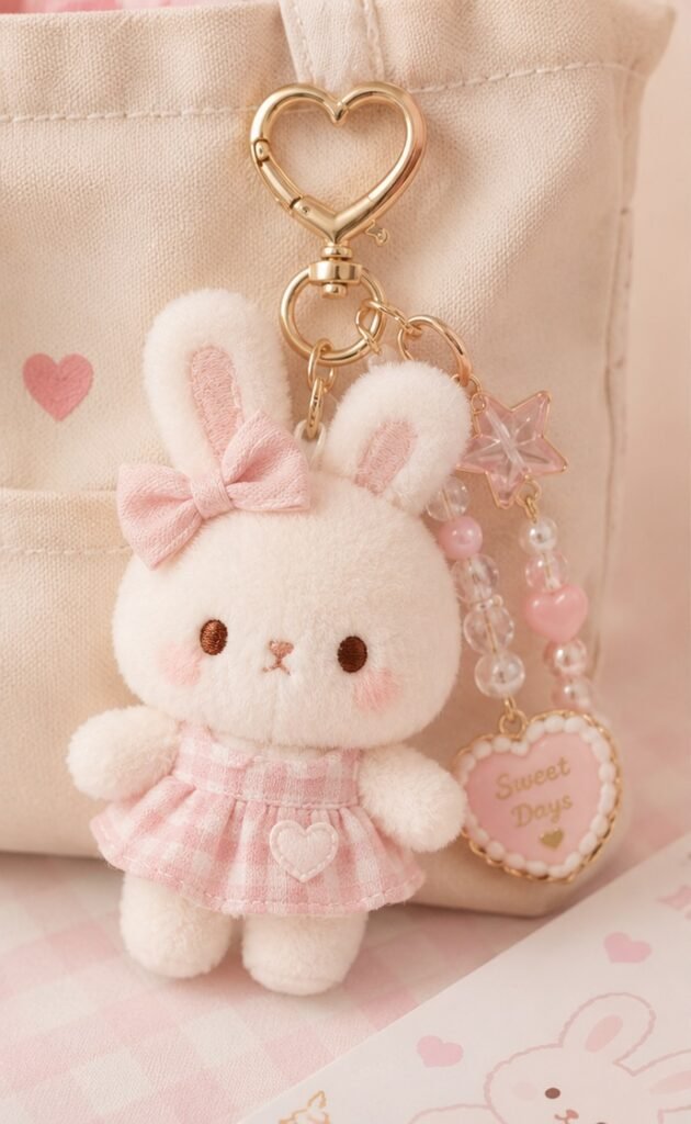 llavero conejo de peluche